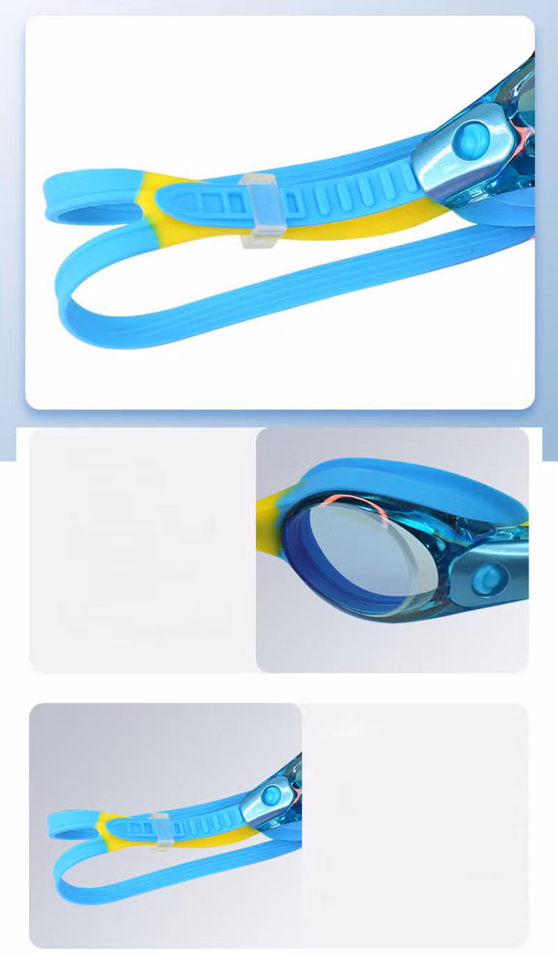 High Quality Junior Kids Colorful Silicone Swimming Goggle Anti Fog UV Protection Quick Adjust Children Swimming Glasses