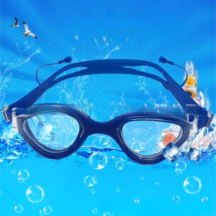 OEM Adult Waterproof and Fog-Proof HD Transparent Racing Swimming Goggles