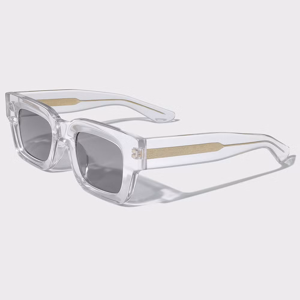 Yeetian Classic Clear Small Square Eyewear Frame Designer Acetate Rectangle Sunglasses for Men