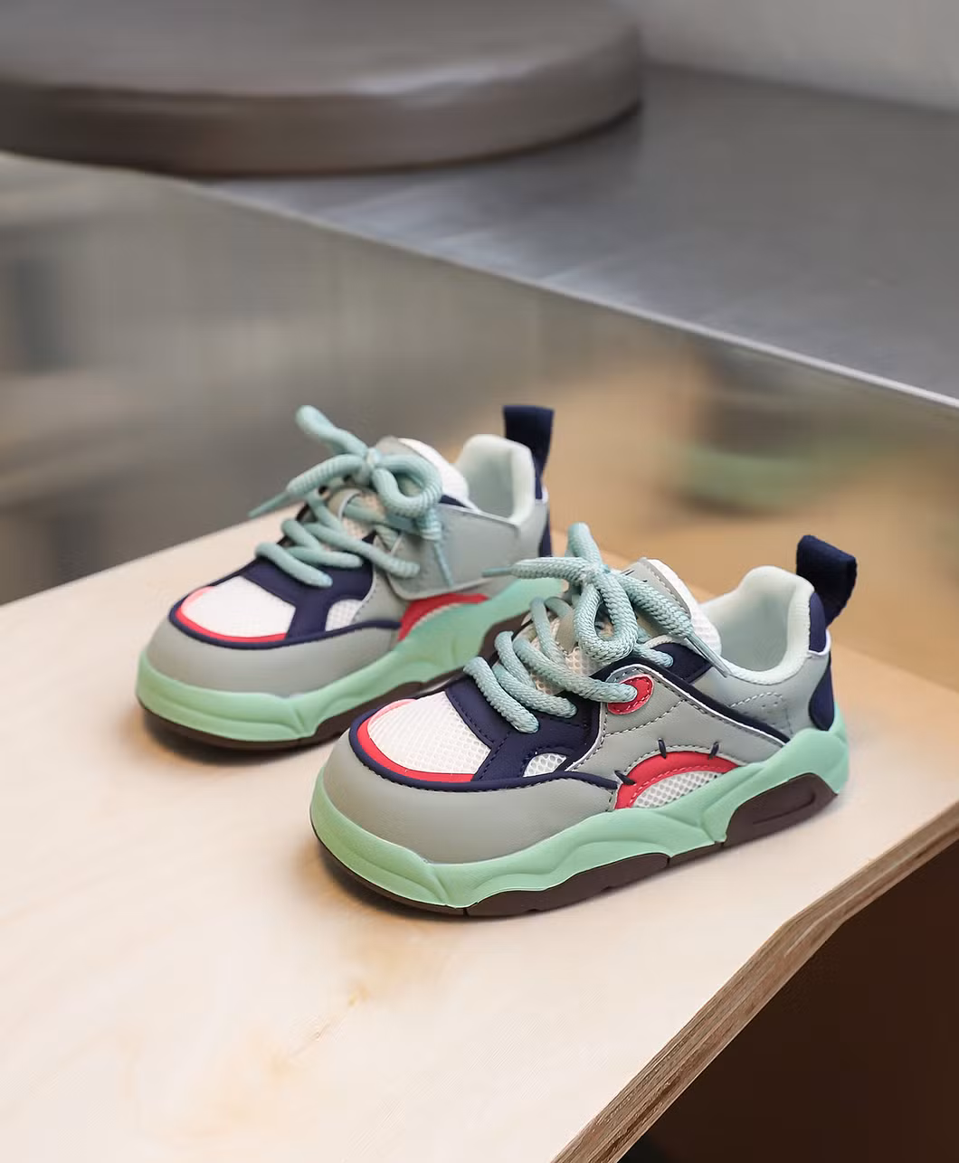 Children&prime;s Sakteboard Casual Shoes 2024 Spring New Kids Sneaker