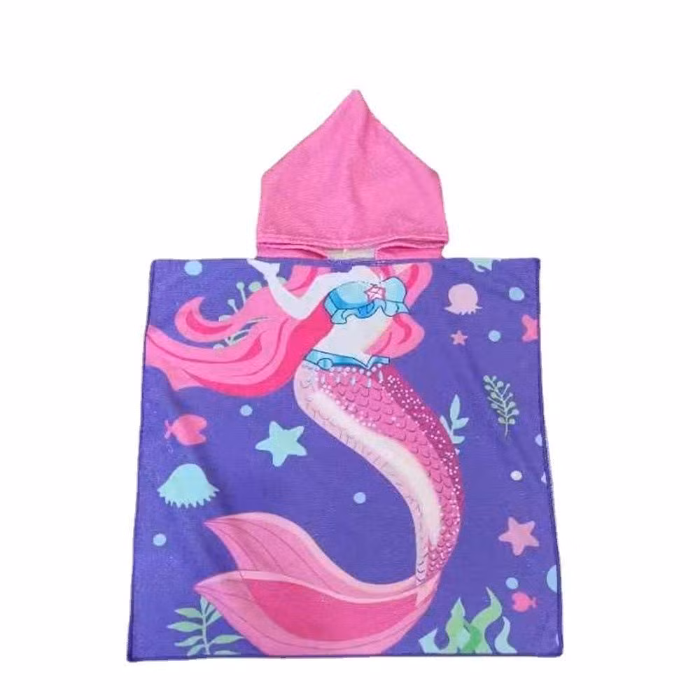 Swimming Pool Mermaid Bath Set for Kids and Adults Hooded Poncho Towel for Women Super Soft and Absorbent Microfiber Bl19867