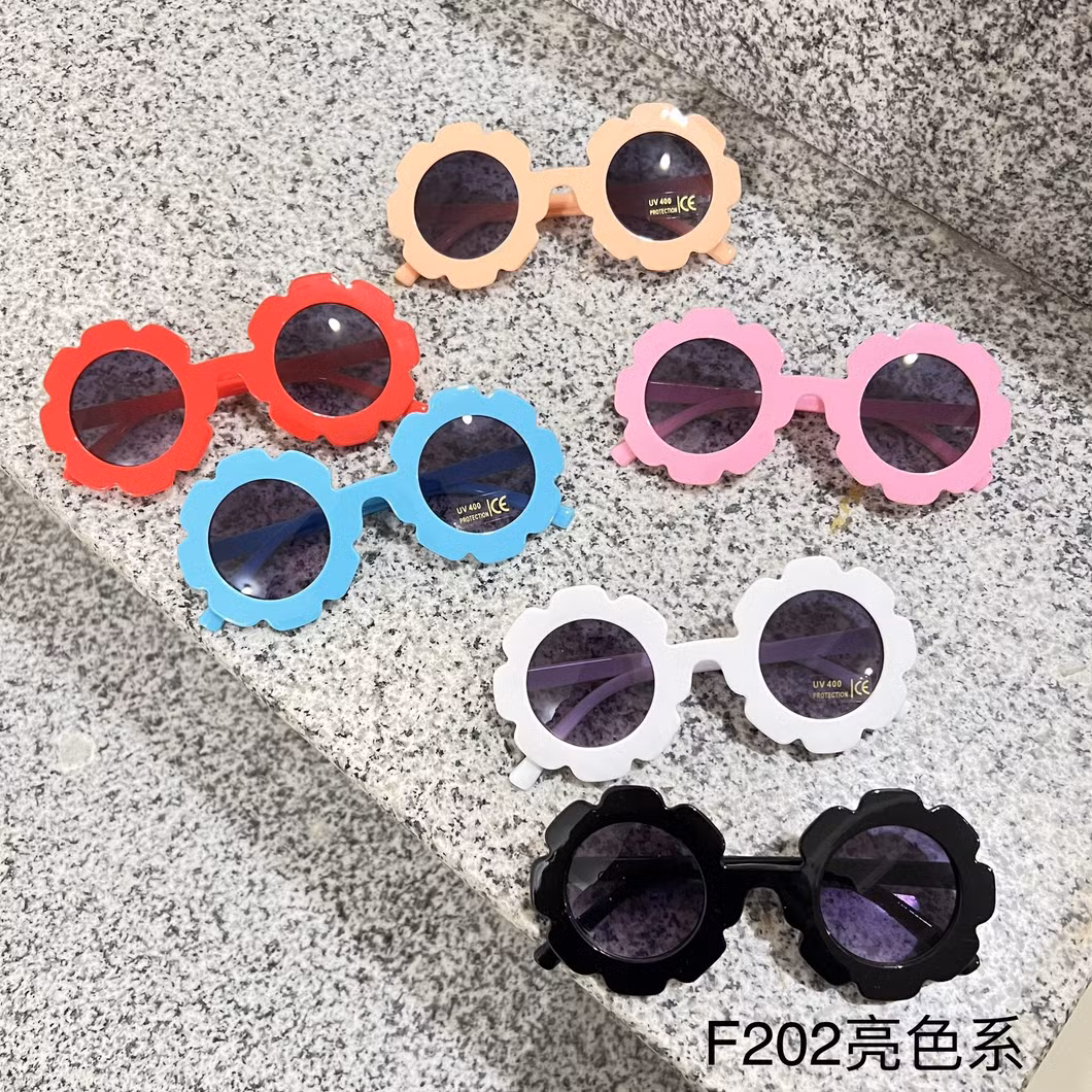 Sunglasses for Kids Round Flower Cute Glasses UV 400 Protection Children Girl Boy Gifts