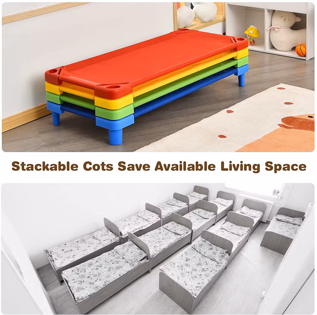 Znz Colorful Kindergarten Children Plastic Kids Bed Children Daycare Beds