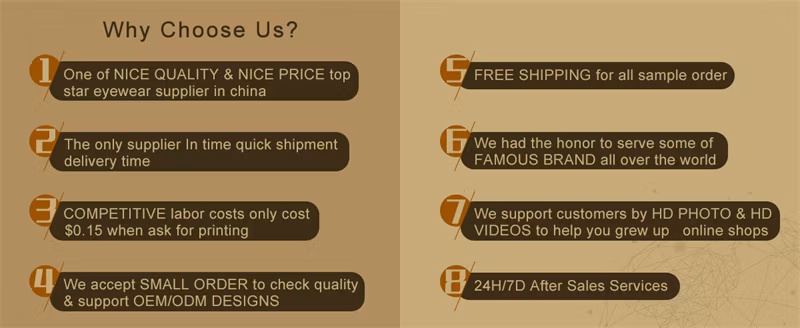 Nice Quality Small MOQ for Women with CE Injection Acetate Sunglasses