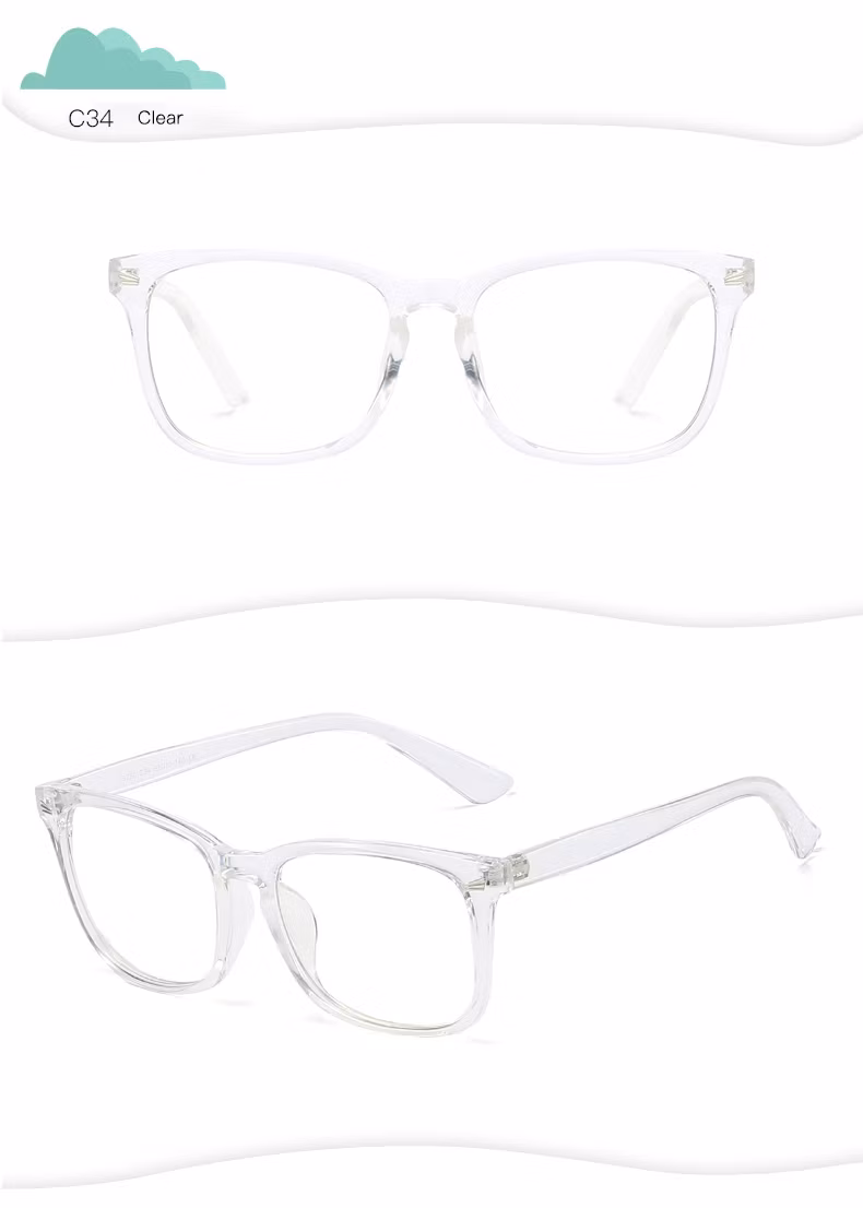 New High Quality Flat Light Boys and Girls Anti Blue Light Blocking Children Kids Computer Learning Fashion Designer Reading Glasses