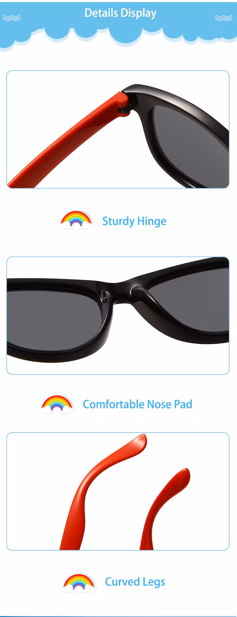 Kids Silicone Wholesale Cheap Colorful Fashion Custom Logo Polarized Baby Designer Sunglasses Eyeglasses Frames