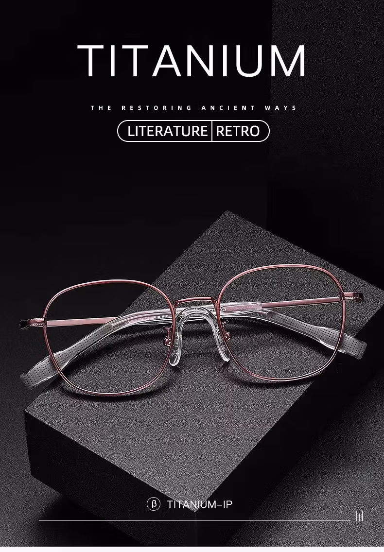 80934 Custom Classic Optical Eyeglasses Ultralight Eyewear Pure Titanium Glasses Frames Rimless Glasses for Child Teenager