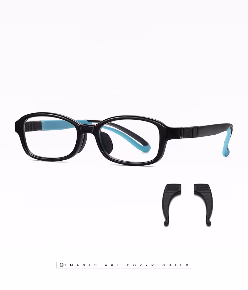 2021 New Children&prime; S Anti-Blue Light Glasses Boys and Girls Flat Mirror Super Elastic Silicone Temples Can Be Equipped with Myopia