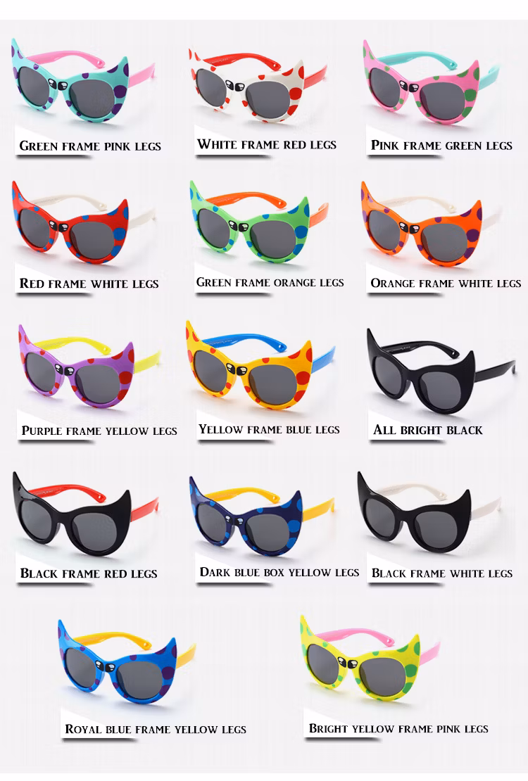 Best Price Funny Cute Tiger Design for Kids Sunglasses UV400 Polarized Girl Child Flexible Frame