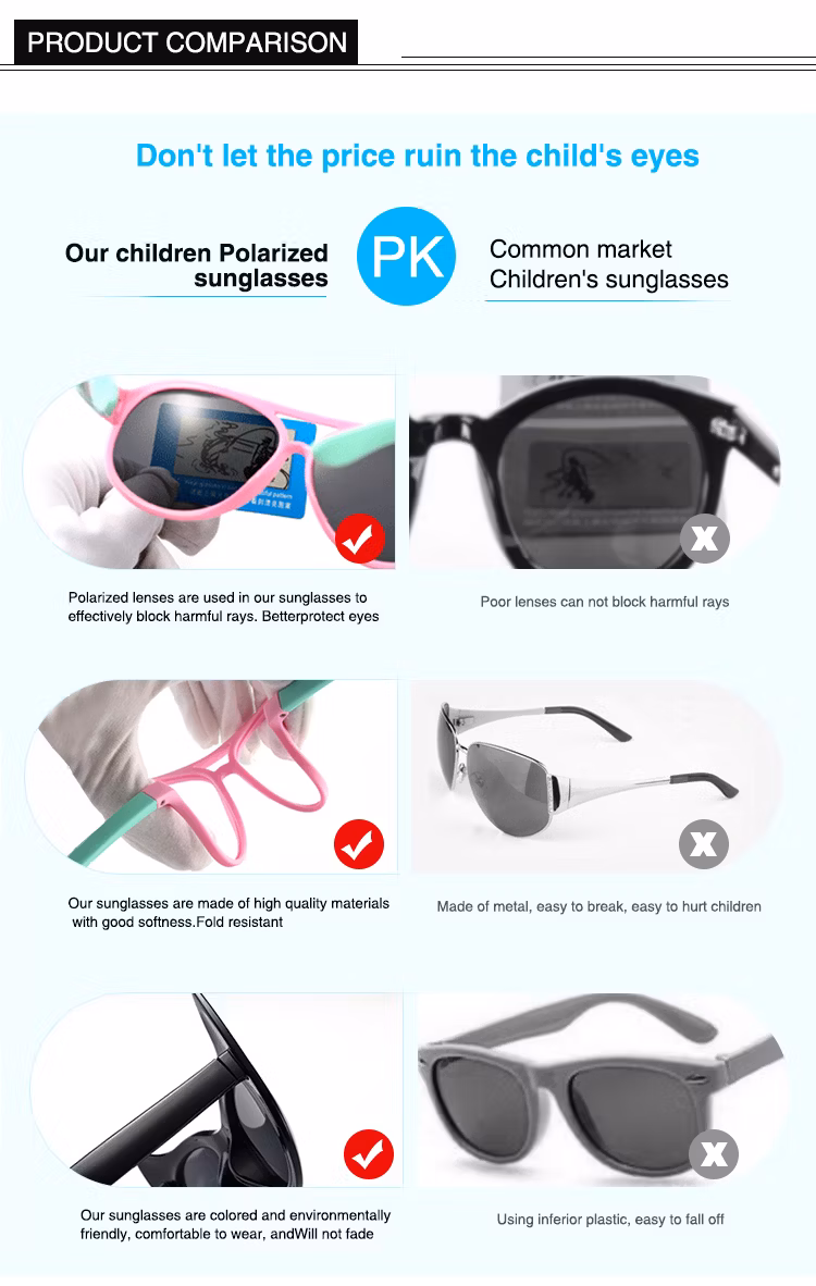 Best Price Funny Cute Tiger Design for Kids Sunglasses UV400 Polarized Girl Child Flexible Frame