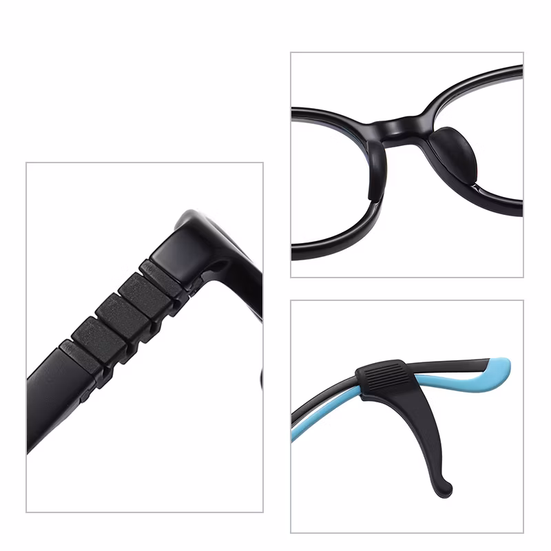 2021 New Children&prime; S Anti-Blue Light Glasses Boys and Girls Flat Mirror Super Elastic Silicone Temples Can Be Equipped with Myopia
