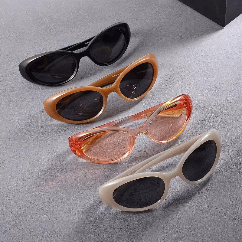 2024 New Arrivals Luxury Candy Cat Eye Sun Glasses Jelly Fashion Brand Designer Unisex Y2K Polarized Sunglasses with Brand Logo