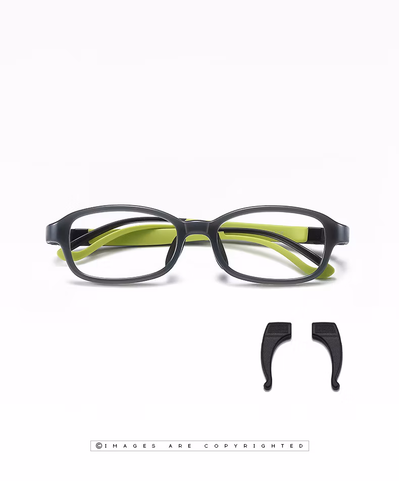 2021 New Children&prime; S Anti-Blue Light Glasses Boys and Girls Flat Mirror Super Elastic Silicone Temples Can Be Equipped with Myopia