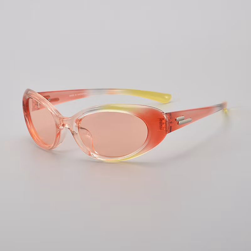 2024 New Arrivals Luxury Candy Cat Eye Sun Glasses Jelly Fashion Brand Designer Unisex Y2K Polarized Sunglasses with Brand Logo