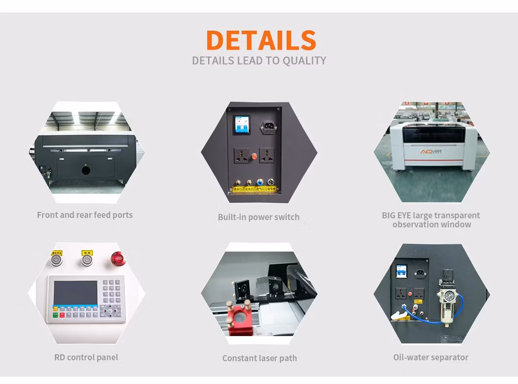 High Configuration Reci Tube MDF, Acrylic, Wood CO2 CNC Laser Cutting Engraving Machine 1390 Good Price 1390 100W Shoe Leather Laser Cutting Machine