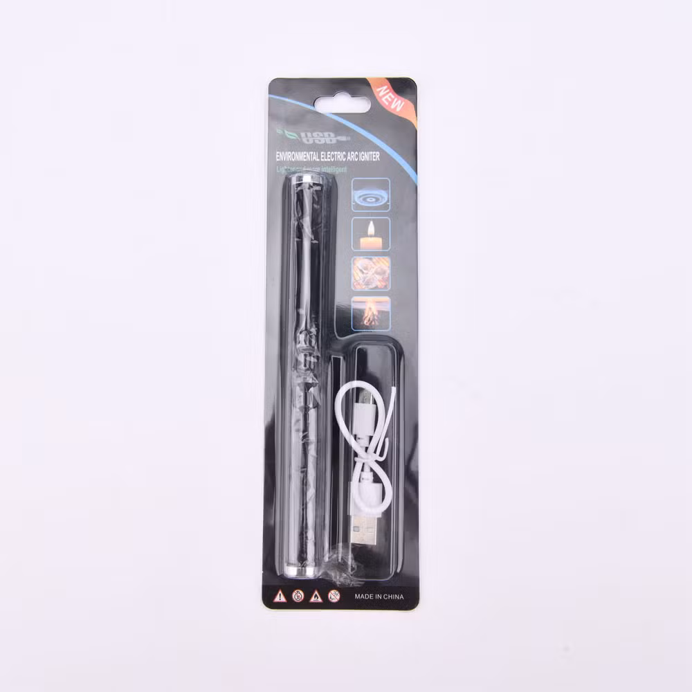 Lighter Rechargeable Lighter Electric Lighter Candle Lighter Arc Plasma Lighters for Candle Kitchen Camping Type-C Black