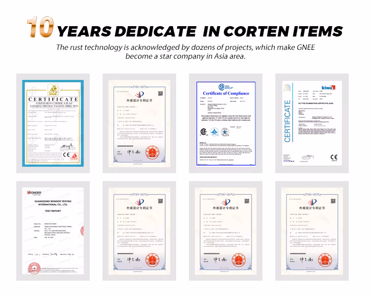 Laser Cutting Cladding Building Material Corten Steel Wall Panel