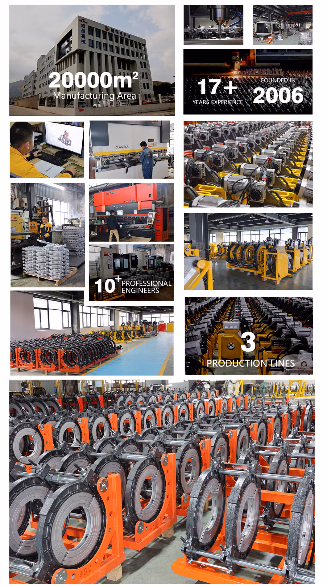90-315mm Butt Welding Machine Semi-Automatic HDPE Pipe Fusion Machine Wp315A HDPE Welding Machine