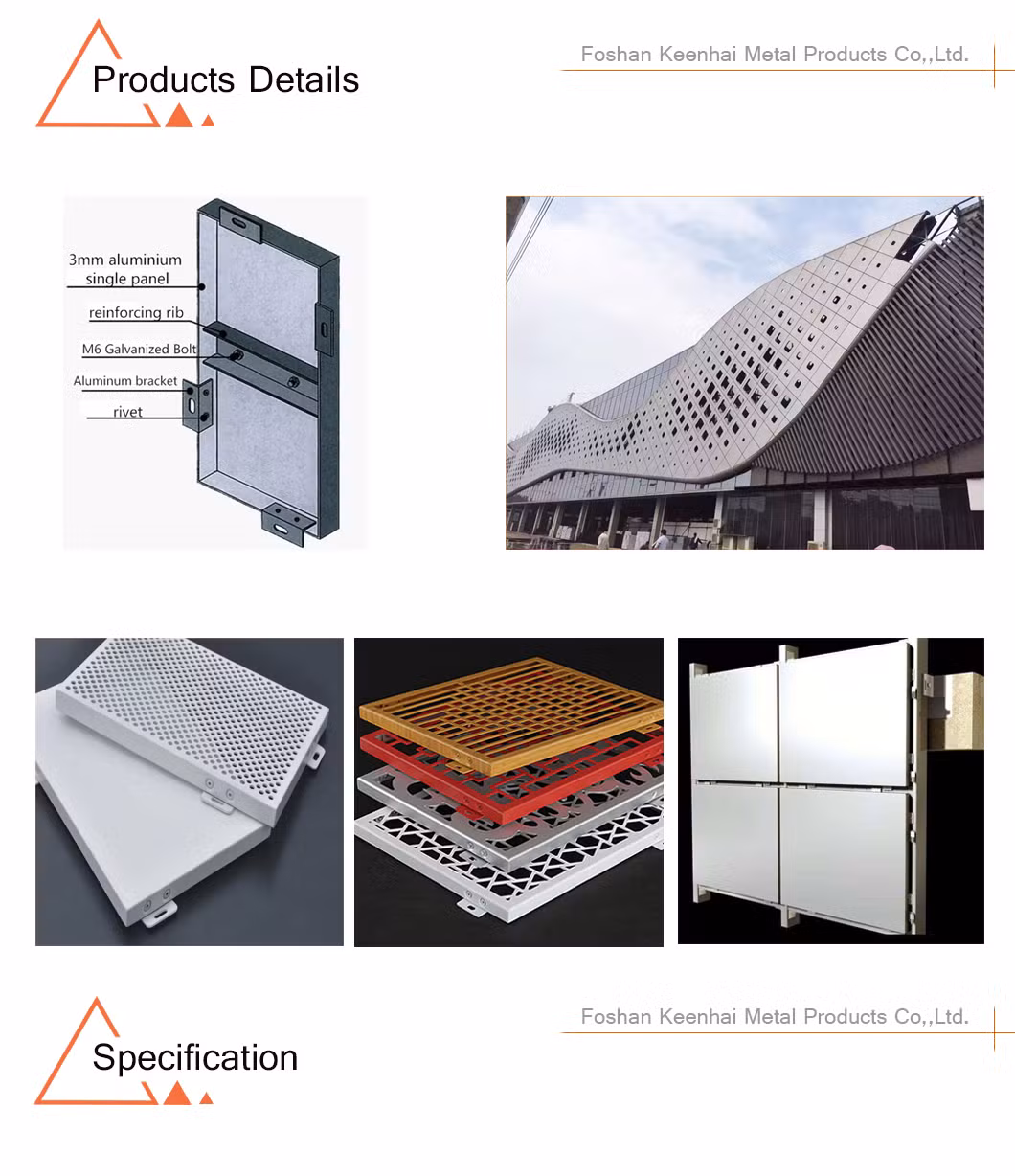 Architectural Building Aluminium Terracotta Wall Cladding Outdoor (KH-CW-51)