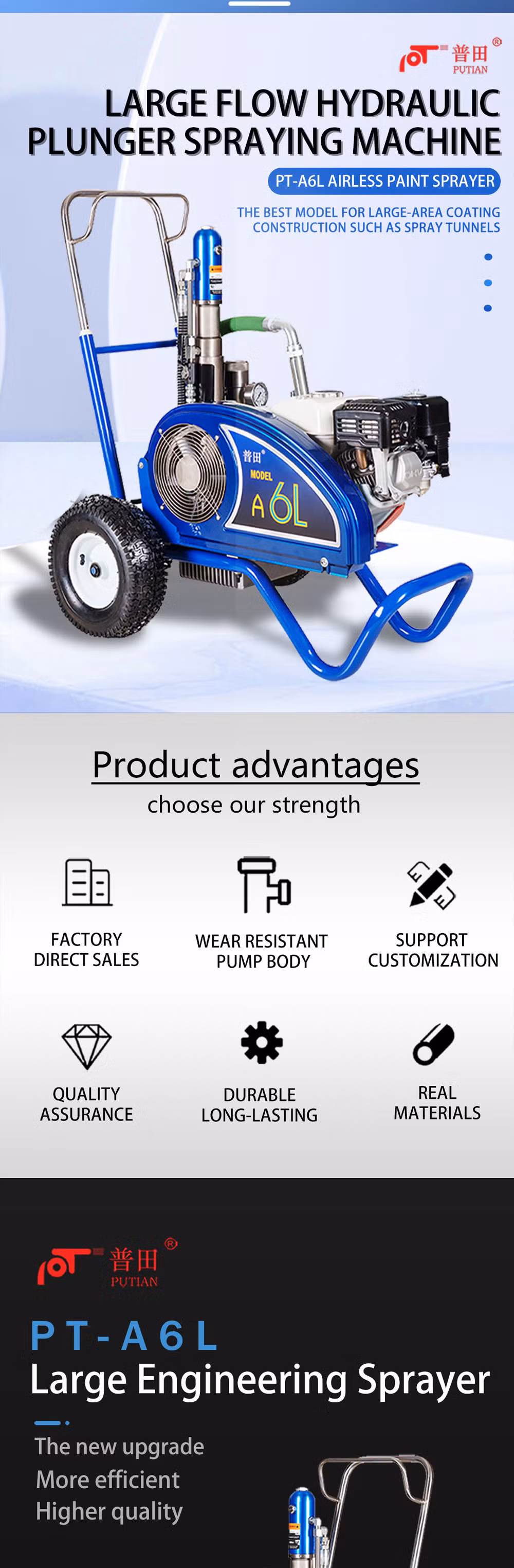 High-Power Hydraulic Putty Spraying Machine Is Used for Wall Spraying and Distributing.