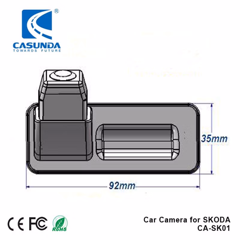 170 Degrees Glass Lens Car Rear View Trunk Handle Reverse Backup Camera for Skoda Fabia Octavia Yeti Roomster Audi A1 A3 Rearview Camera