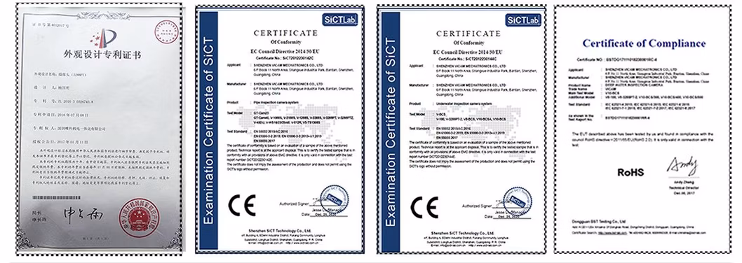 Vicam 33mm Portable Pan Tilt Rotation Sewer Camera with 512Hz Sonde V13-33ptf