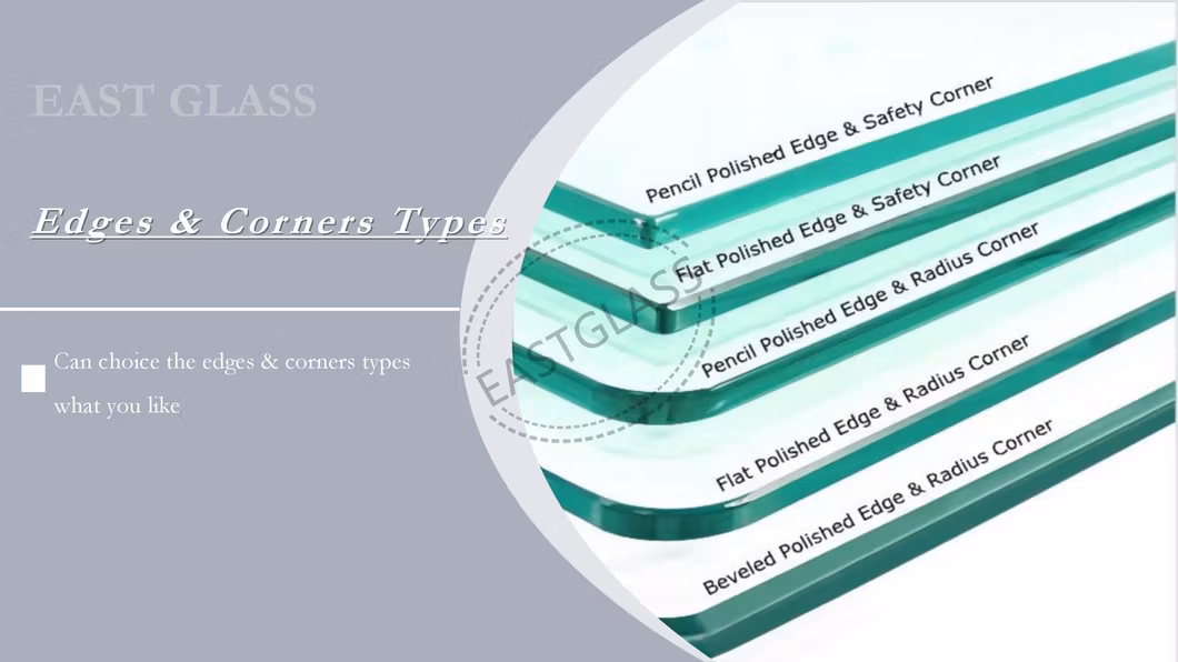 6mm8mmclear Colored Tinted Float Glass/Reflective Glass/Tempered Glass/Laminated Glass/Patterned Glass for Kitchen Glass Cutting Board with Diffirent Design