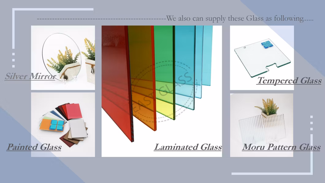 Clear Colored Tinted Float Glass/Reflective Glass/Tempered Glass/Laminated Glass/Patterned Glass for Morden Design Kitchen Use Glass Cutting Board
