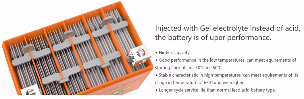 12V 4ah Utx4l-BS Outdo Valve Regulated Gel Maintenance Free Factory Activated Power Sports High Performance Rechargeable Lead Acid Motorcycle Battery
