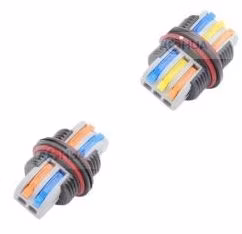 Hot Sale Waterproof Cable Connector Crimping Power Connector Assembly 2 3 Pin Fast Push in Thread Type Connector for LED Garden Light
