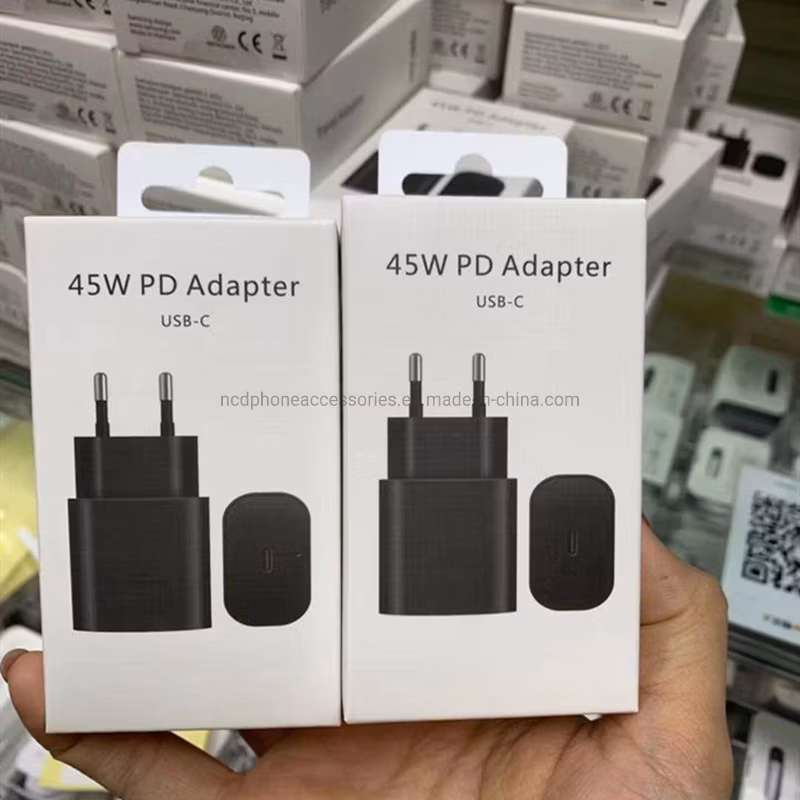 Super Fast Charging USB C Wall Charger Us Plug Pd 3.0 45W Travel Adapter for Samsung S24 S22 S23 S21 Ultra Fast Charger
