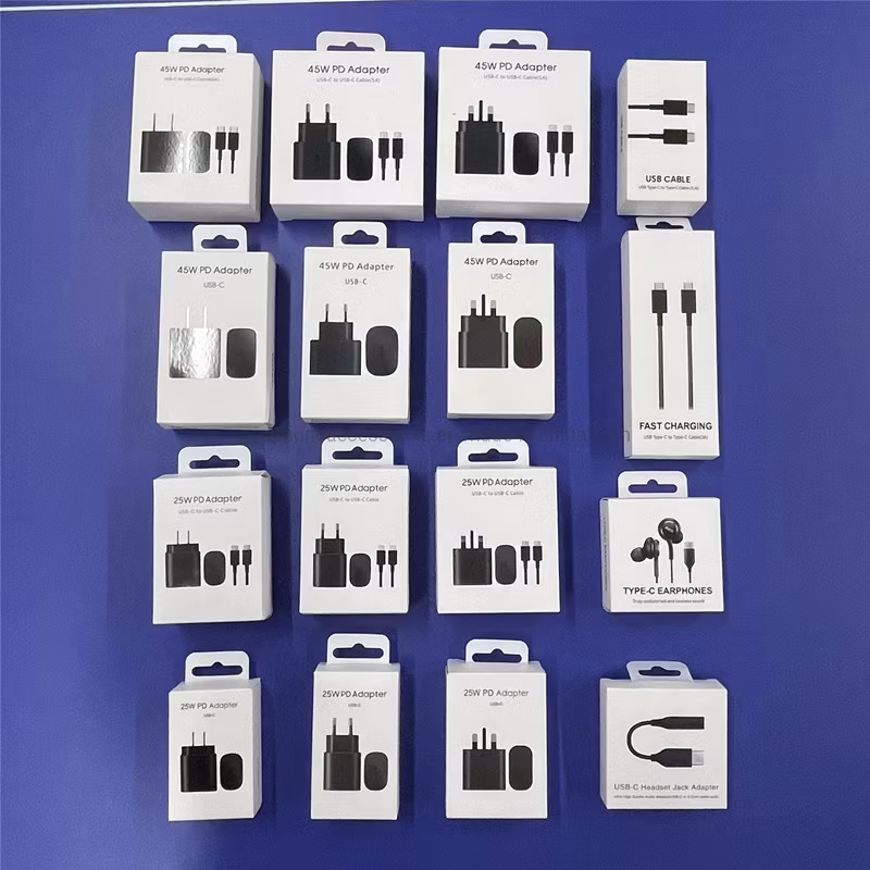Super Fast Charging USB C Wall Charger Us Plug Pd 3.0 45W Travel Adapter for Samsung S24 S22 S23 S21 Ultra Fast Charger