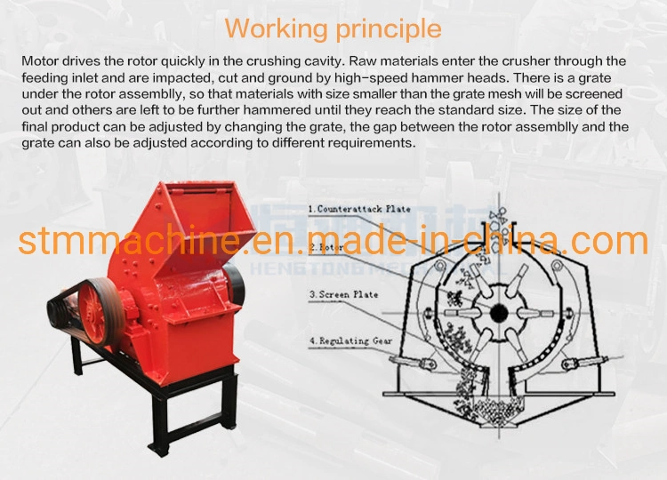 Construction Waste Hammer Crusher Moving Sand Machine Pebble Crusher Custom Made with Good Quality