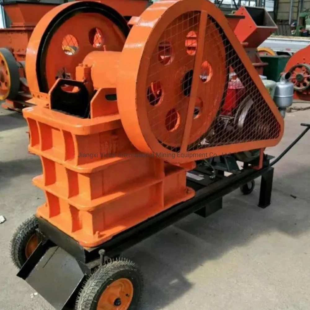 Diesel Portable Mobile Concrete Rock Limestone Granite Small Stone Crusher Mini Jaw Crusher