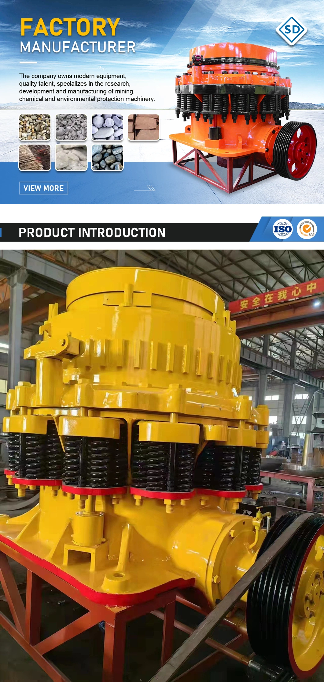 50tph Stone Cone Crusher for Granite/Pebble