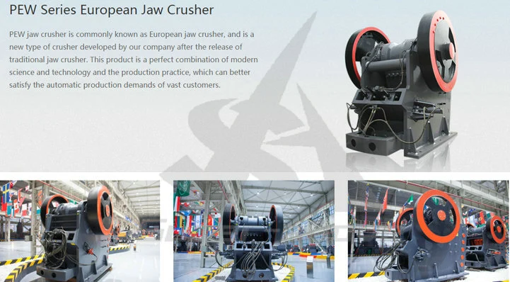 Pew1100 Jaw Crusher for Pebble River Crushing