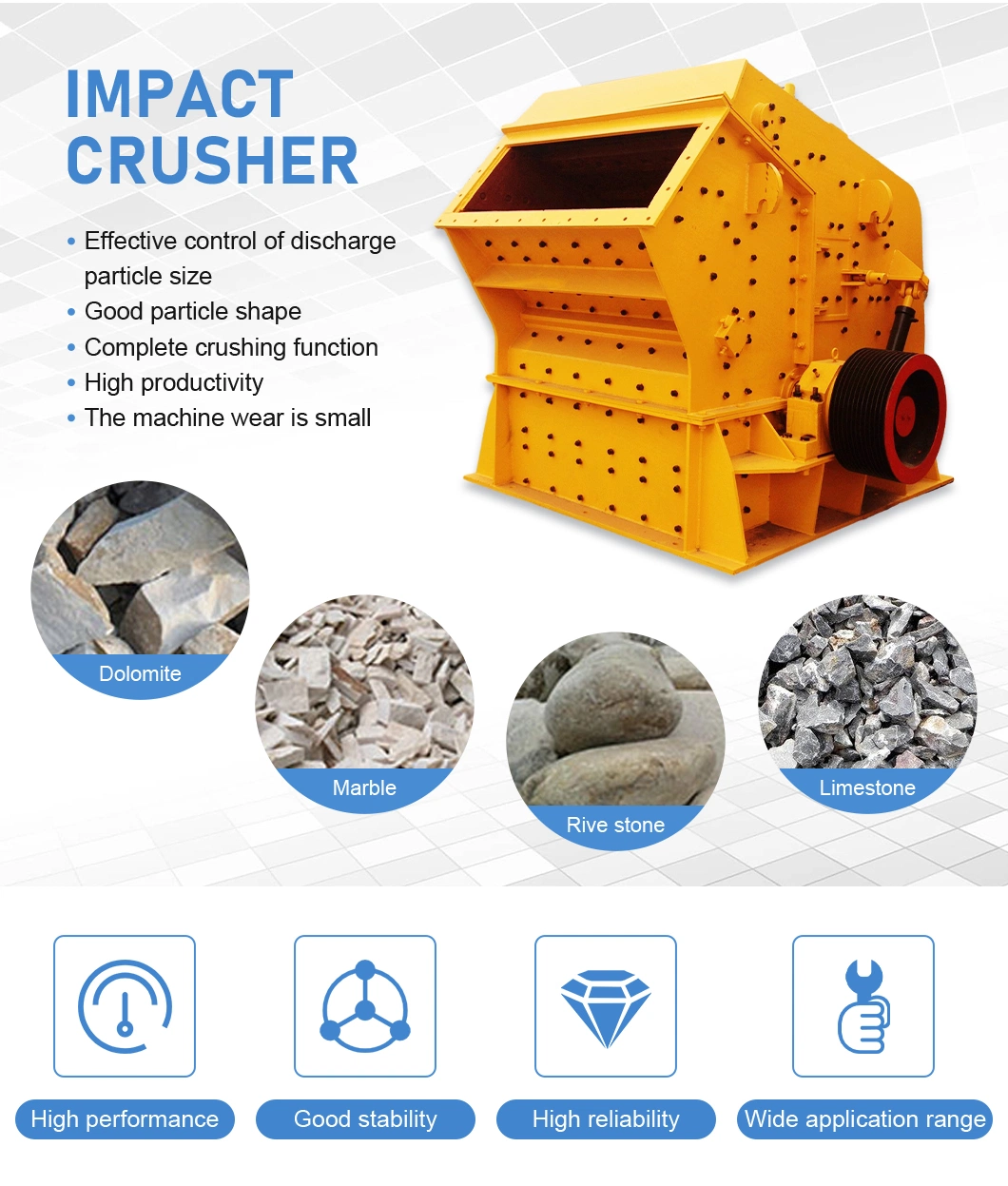 Stone/Jaw/Cone/Impact/Hammer/Quarry/Mining Crusher for Asphalt/Granite/Cobble/Limestone/Ore/Gold Crushing Machine