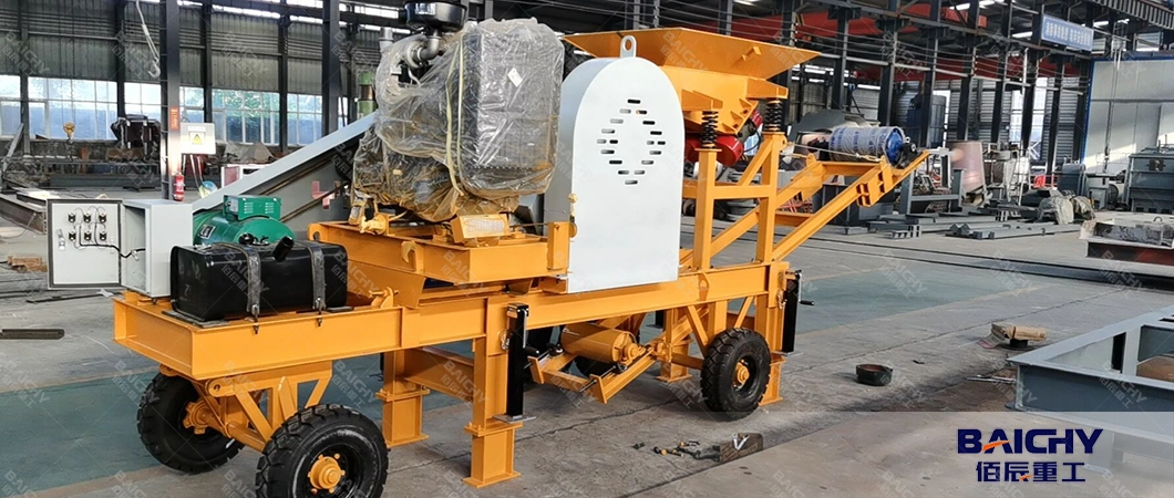 Small Mini Mobile Stone Jaw Crusher PE 250 X 400 Portable Concrete Crusher Machinery Jaw Crusher with Screen