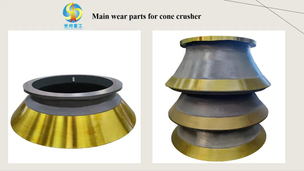 Premium Quality High Manganese High Manganese Steel Castings for Gyratory Crusher T5000 and Sandvik Cg820