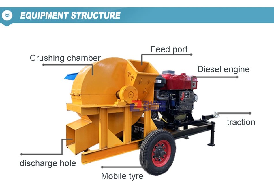 Industrial Good Quality Twigs Wood Scraps Wood Waste Crusher