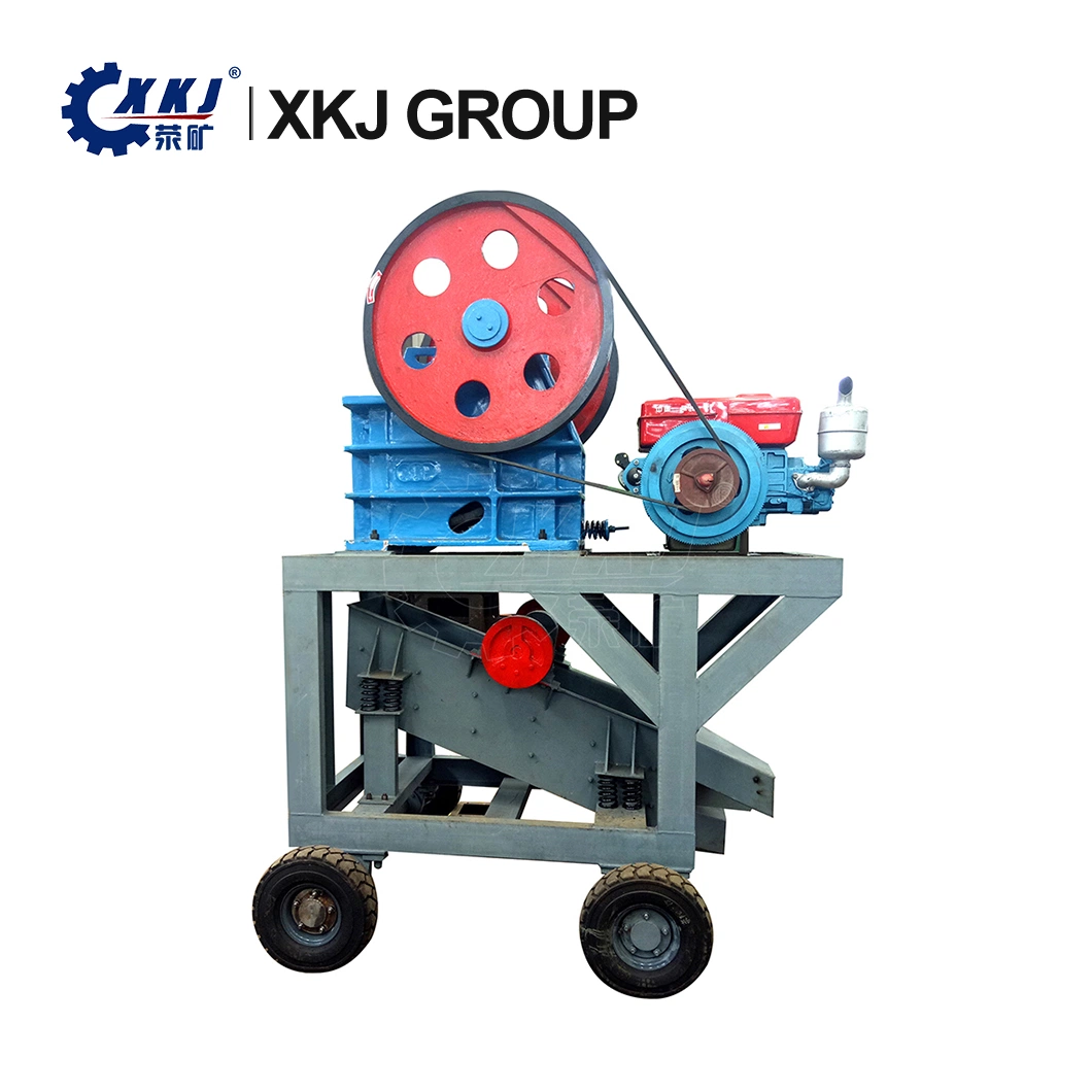 Portable Stone Concrete Jaw Crusher 250 X 400 with Vibrating Screen for Sale