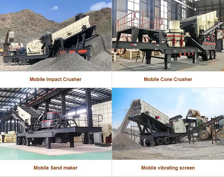 Mining Equipment 200-250tph Mobile Stone Crusher for Limestone, Compact Set Moving Rock Crushing Plant