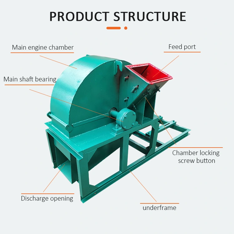 Wood Garden Machine Mini Industrial Chipper Shredder Wood Crusher Sawdust Mobile Crusher