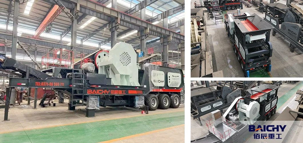 Complete Granite Gold Ore Stone Crushing Crusher Production Line, 100tph Compact Mobile Rock Stone Jaw Crusher Station Machine