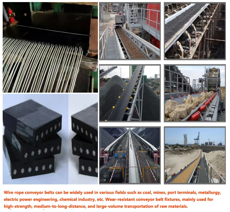 Huanball Ribbed Pattern Cement Plant Mining Mall Jaw Crusher Conveyor Belting