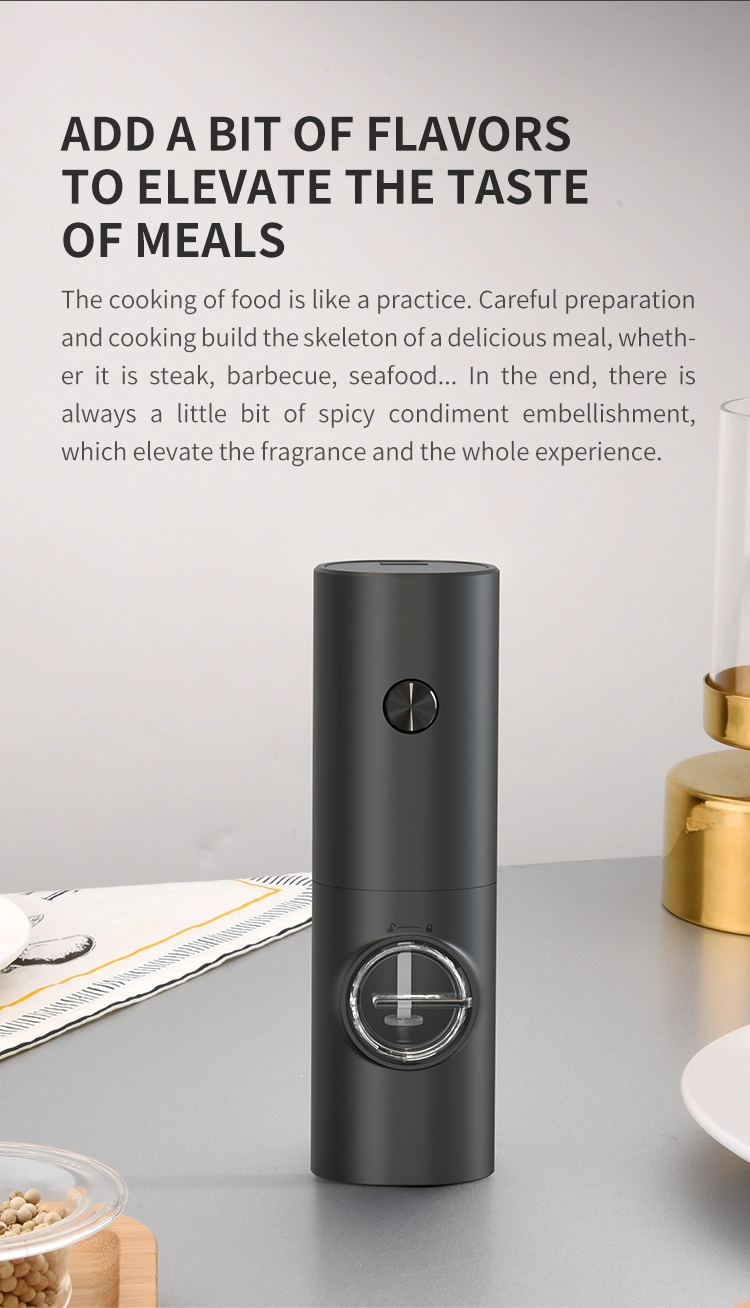 Adjustable Electric Pepper Mill Pepper/Salt /Seasonings Grinder Automatic Pepper Salt Electric Crusher Grinder Mini Mill Machine