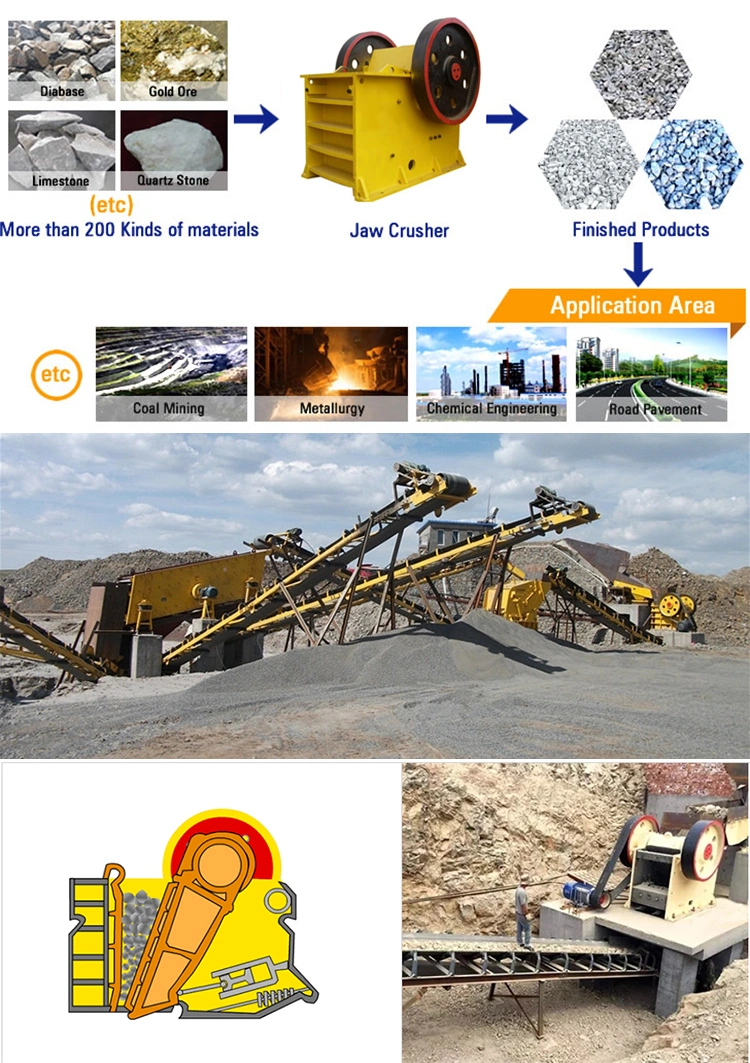 Pef Pex Stone Coal Jaw Crusher for Limestone Quartz Graphite