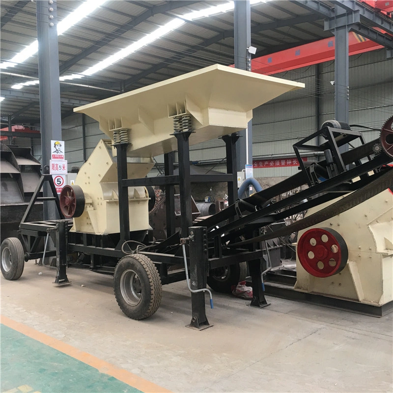 Limestone Coal Stone Gold Ore Hammer Mill Crusher Machine with Feeder