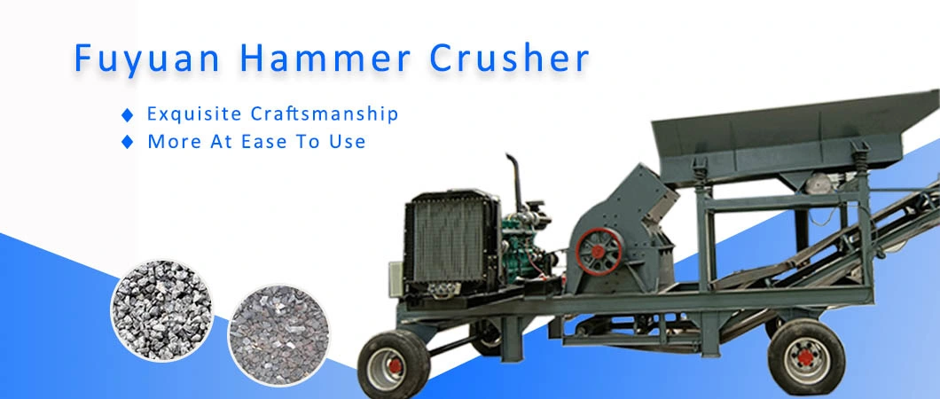 Limestone Coal Stone Gold Ore Hammer Mill Crusher Machine with Feeder