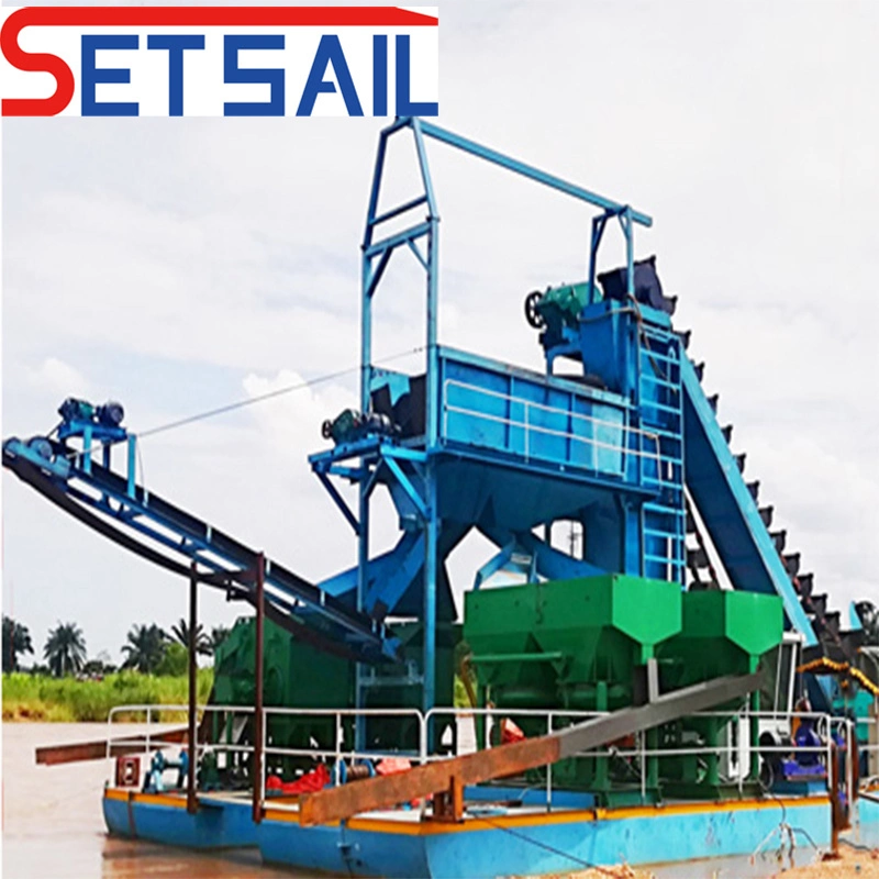 Large Capacity River Chain Bucket Mining Machinery for Gold